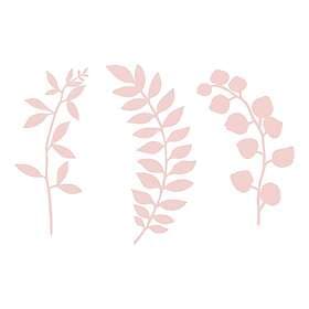 PartyDeco Bordsdekorationer Löv Rosa 9-pack