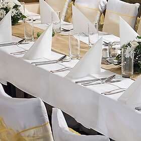 PartyDeco Vit Bordsduk 140 x 170 cm
