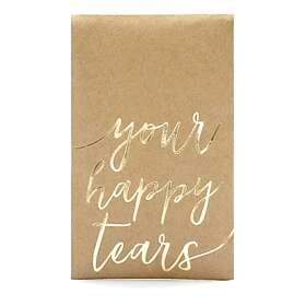 PartyDeco Näsdukar Your Happy Tears Guld 10-pack