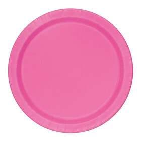 Unique Party Papperstallrikar Rosa 16-pack