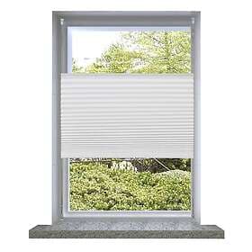 vidaXL Plisségardin 70x125 cm vit 240598