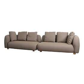 Cane-Line Capture 4-sitssoffa Taupe 2st 2-sitsavslut HV