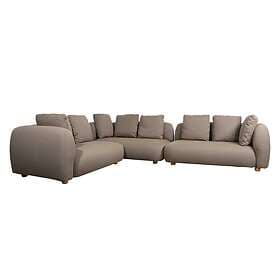 Cane-Line Capture hörnsoffa Taupe 2st 2-sitsavslut H & 2-sitsavslut V