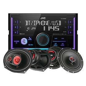 JVC KW-X850BT & Bass Habit Play-högtalare