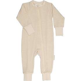 Geggamoja Tvåvägs-zip Pyjamas Bambu Classic Vit/Beige 62/68