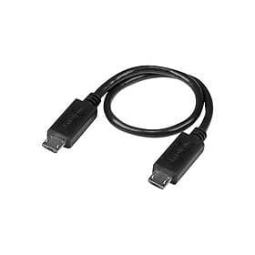 StarTech .com 8in Micro USB to Micro USB Cable Male to Male Micro USB OTG Cable for Your Mobile Device (UUUSBOTG8IN) USB-kabel mikro-USB typ
