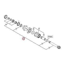 Shimano WH-6800 Axelset bak