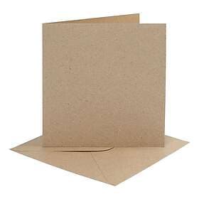 Kort med Kuvert Natur 15,2 x 15,2 cm