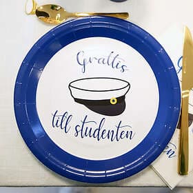 Pappersassietter Grattis till Studenten 8-pack