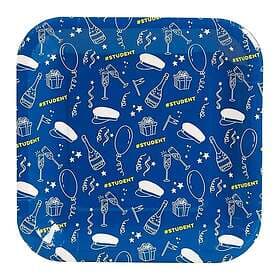 Papperstallrikar Kvadratiska #Student 8-pack
