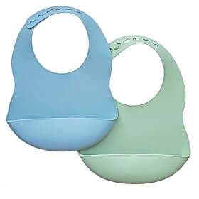 Summerville Organic Haklapp silikon Blå Grön 2-pack