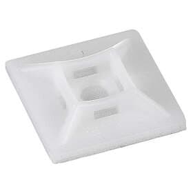 Andet 100 st Buntbandshållare 28 x 28 mm vit med skruvhål Ø5,7 (100)