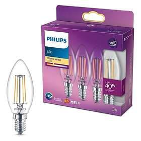 Philips LED-lampa Kron LED E14 470 lm 3-pack