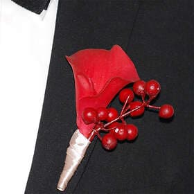 Corsage Lilja Röd
