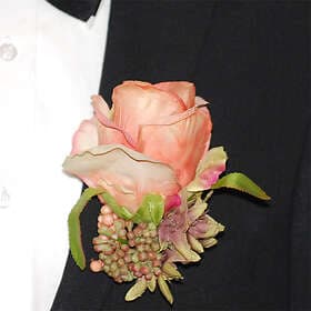 Corsage Ros Korallrosa