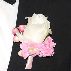 Corsage Ros Vit 2