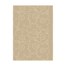 Marimekko Piirto Unikko tyg oblekt linne Linen-white