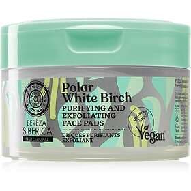 Natura Siberica Polar White Birch Exfolierande bomullsrondeller För fet och problematisk hud 20 st.