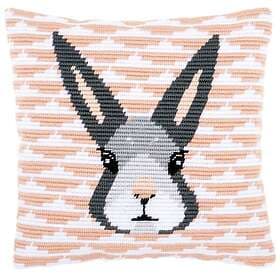 Broderikit Kuddfodral Diagonal Långstygn Yvonne 40 x 40 cm Vervaco