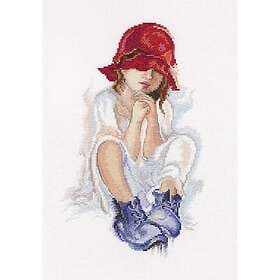 Broderikit drömande flicka 18x28,5 cm RTO