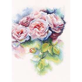 Broderikit rosa glädje 25x31,5 cm RTO