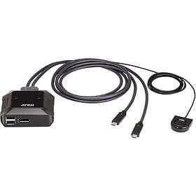 Aten 2-port Usb-c 4k Displayport Kvm Switch