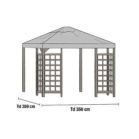 Brafab Hov tak Grå 3,5 x 3,5 m