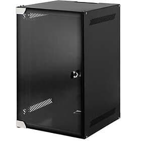 Toten 10" Väggskåp 4u 280x310 Glasdörr Svart
