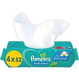 Pampers Fresh Clean Mjuka våtservetter för baby känslig hud 4x52 st.