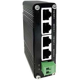 DirekTronik 2-port Gigabit Poe-injektor Din 60w