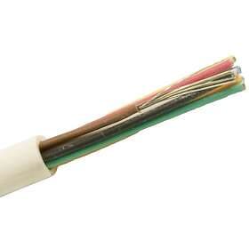 Nexans FQQXB EASY Larmkabel 100 m/kartong, vit 6x0.22 mm