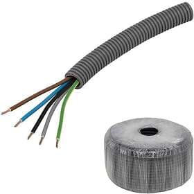 Pipelife FQ PowerFlex Kabel fördragen, temperaturklass II 50 m, 5G2.5 mm², ytter-Ø20 mm