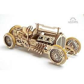 Ugears Wooden Mechanical Model Grand Prix Car U-9