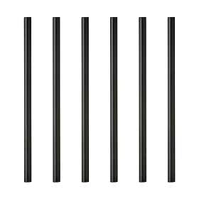 Lyngby Glas sugrör 14,5 cm 6-pack Svart