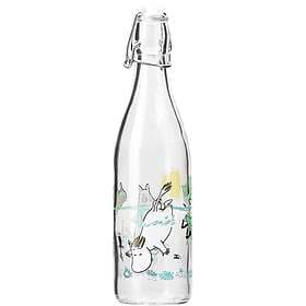 Muurla Mumin glasflaska 0,5l Fun in the water