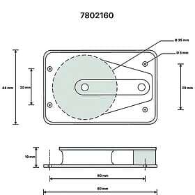 Barton Marine 370kg 8 Mm Single Flat Pulley Silver 35 x 80 mm