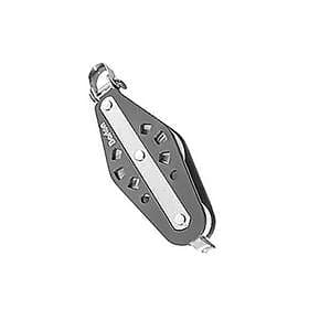 Barton Marine 370kg 8 Mm Fiddle Single Swivel Pulley With Rope Support Silver 35 x 155 mm