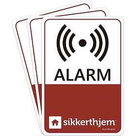 Sikkerthjem 3st fönsterdekaler Alarm