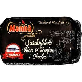 Manná Sardinfiléer Skinnfria i Olivolja 120g