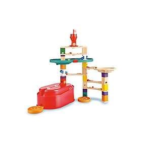 Hape Quadrilla Stack Track Bucket Set - plastlåda med kulbana i trä - 90 delar