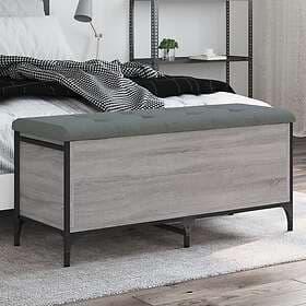 vidaXL Förvaringsbänk grå sonoma 102x42x45 cm konstruerat trä 835150