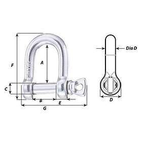 Plastimo Wichard Short Hr Shackle Silver 12 mm
