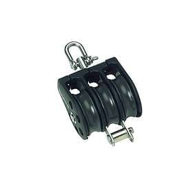 Barton Marine 370kg 8 Mm Triple Swivel Pulley With Rope Support Silver 35 x 105 mm