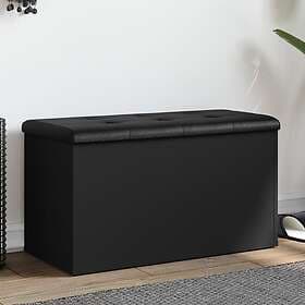 vidaXL Förvaringsbänk svart 82x42x45 cm konstruerat trä 835048
