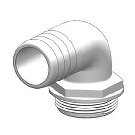 Trudesign Koppling till Aquavalve Vit, 90°, 38mm
