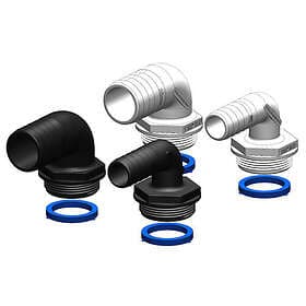 Trudesign Koppling till Aquavalve Vit, 90°, 25mm