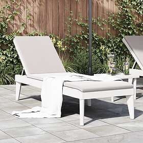 vidaXL Solsäng vit 186x60x29 cm PP 364215