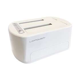 LC-Power USB3.2 Docking Station white,f.2,5''/3,5''-SATA-HDDs/SSDs