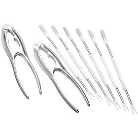 Kitchen Craft Skaldjursset 8 delar 2 knäckare 6 gafflar