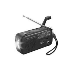 LogiLink Dynamo Hand Crank Vevradio, w/ solar panel, black